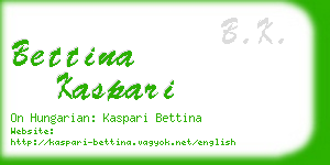 bettina kaspari business card